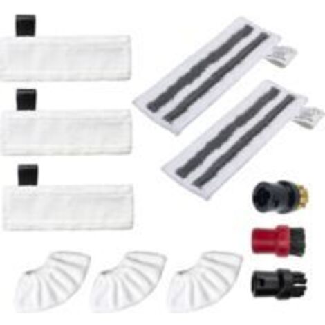 Kit d'accessoires Kärcher Easyfix SC2 SC3 SC4 SC5 – 11 pièces – Chiffons microfibres, brosses nylon, chiffons abrasifs – Nettoyage efficace