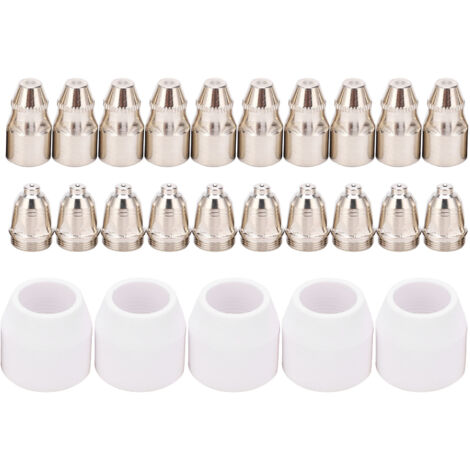 Kit d'accessoires plasma P80 : 25 pièces incluant électrodes, buses céramiques pour machine de découpe