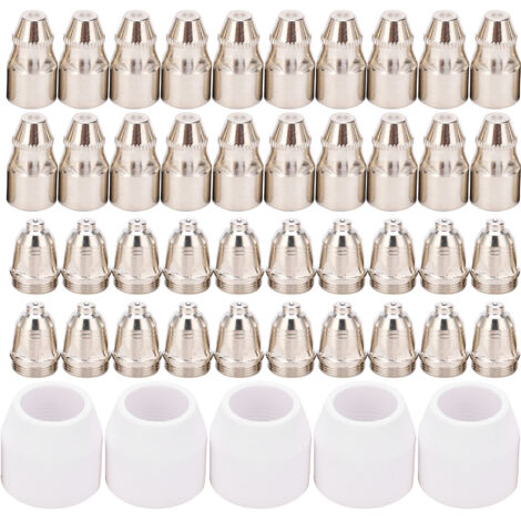 Kit d'accessoires plasma P80 : 45 pièces incluant électrodes, buses céramiques pour machine de découpe