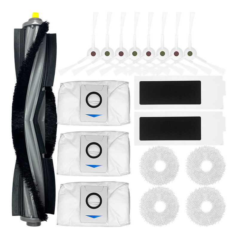 Cyslmuk - Kit d'accessoires pour aspirateur robot Ecovacs Deebot T20 Omni/T20e Omni, 4 paires de brosses latérales blanches + 2 filtres + 1 brosse