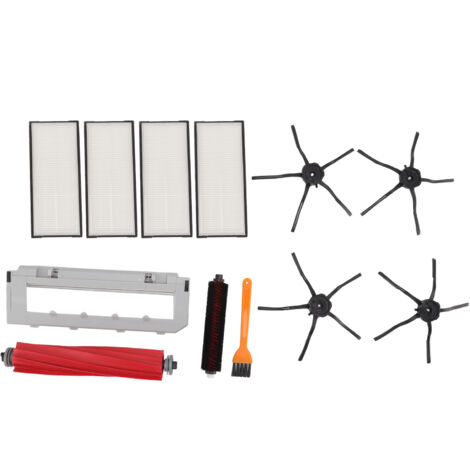 Kit d'accessoires pour aspirateur robot Roborock S7 MaxV, comprenant brosse caoutchouc, brosse à poils et filtre - Pièces de rechange compatibles.