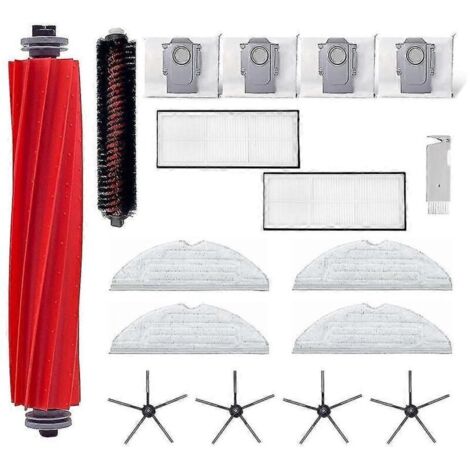 Kit d'accessoires pour aspirateur robot Roborock S7 MaxV Ultra/S7 MaxV/G10S : composants de nettoyage pour brosse principale, filtre, serpillière et brosse latérale