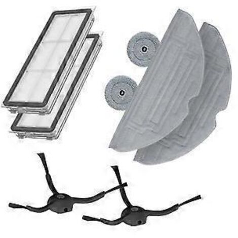 Kit d'accessoires pour aspirateur S8 MaxV Ultras : brosse latérale, filtre HEPA, chiffon de nettoyage et sacs à poussière