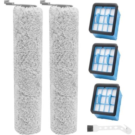 Kit d'accessoires pour aspirateur sec et humide sans fil Bissell CrossWave OmniForce 3912N 3882, brosses et filtres (2 brosses principales, 3 filtres d'aspiration et 1 brosse de nettoyage)