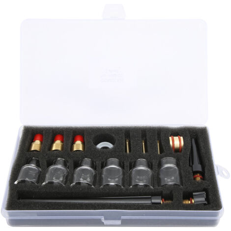 Kit d'accessoires pour chalumeau de soudage, bec en verre, buse et pince tungstène pour pistolet à argon WP9/20