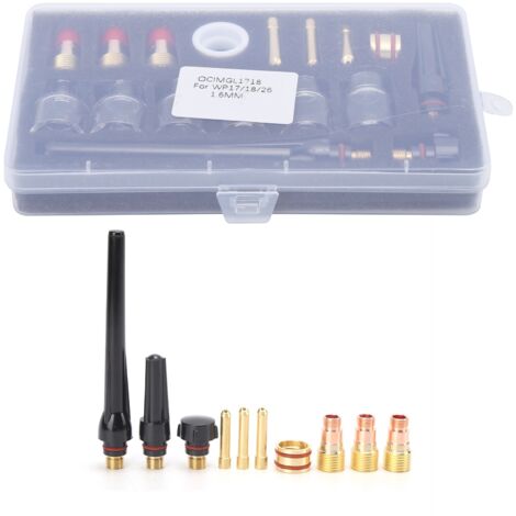 Kit d'accessoires pour chalumeau de soudage, pièces en laiton et verre pour soudeur WP-17/18/26