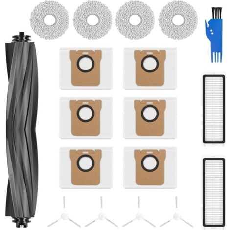 ALOVEZ Kit d'accessoires pour Dreame L10s Ultra/L10 Ultra, 6 sacs d'aspirateur anti-poussière, 4 chiffons lavables, 4 brosses latérales, 2 filtres, 1 brosse principale.