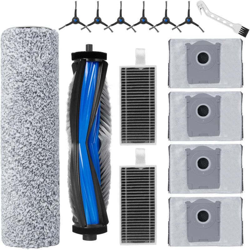 Kit d'accessoires pour ECOVACS DEEBOT X8 PRO OMNI / X8 Omni Robot Aspirateur Accessoires de rechange (15 accessoires)