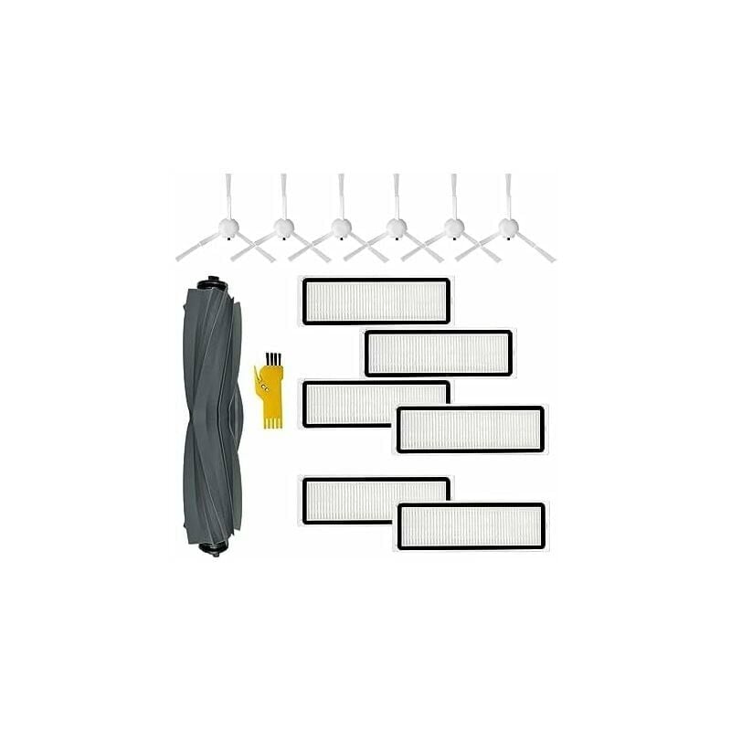 Kit d'accessoires pour eur Robot Dreame L10s Ultra L10s Pro L10 Ultra D10s Plus Pièces de Rechange 13 Paquets 1 Brosse Principale & 6 filtres & 6