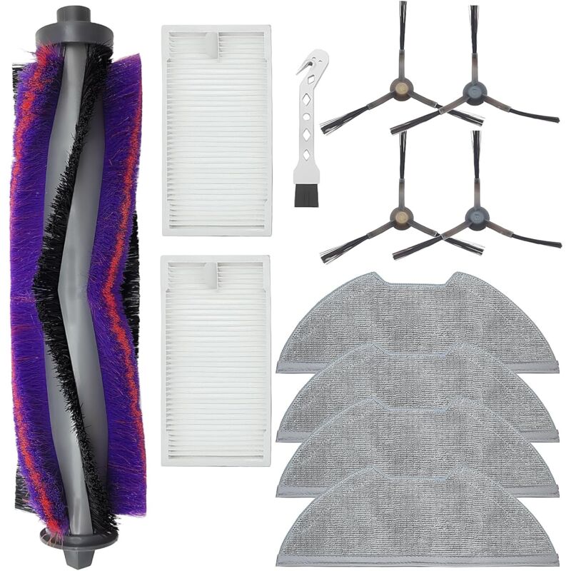 Kit d'accessoires pour Eureka NERE10s E10S, ​​​​pour Obode A8 A8 Plus, pour Midea M9 aspirateur pièces de rechange, ​​1 brosse principale, 4 brosses