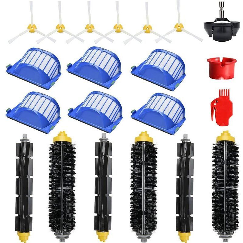 Accessoires kit pour iRobot Roomba 600 série 671 692 694 697 698 650 651 660 690 Rouleau de filtre à brosse balai Pièces de rechange