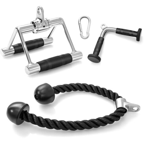 Kit d'Accessoires pour Machine de Musculation à Câble Accessoires de Traction Poignée à Pression en Forme de V Corde Triceps Poignée CW5844 Maison Chic