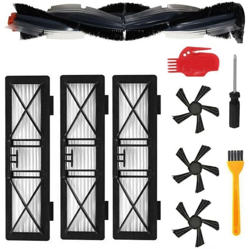 Ugreat - Kit d'accessoires pour Neato série d - Pièce de rechange pour brosse à rouleau - Filtre hepa - Brosse latérale