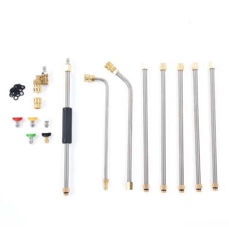 Kit d'accessoires pour nettoyeur haute pression avec lance et rallonge