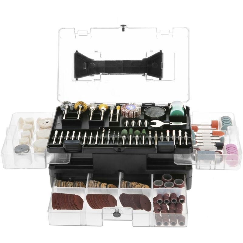 Lifcausal - Kit d'accessoires pour outils rotatifs 378 pièces. Comprend une cire de polissage, un foret, un disque de coupe en résine, du feutre de