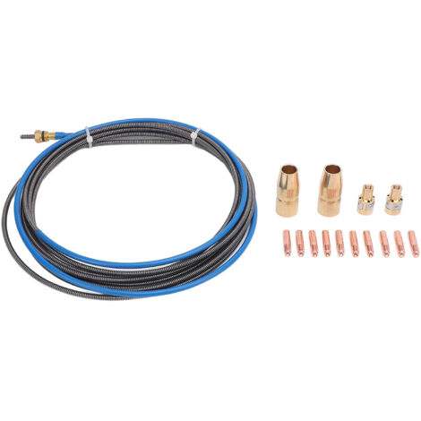 Kit d'accessoires pour pistolet de soudage MIG, diffuseur de buse de pointe de 0.030 à 0,035 pouces, doublure de 15 pieds 194011 pour Miller Millermatic M-100/150