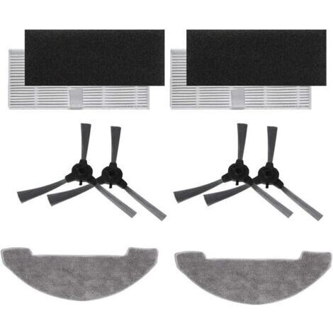 Kit d'Accessoires pour Proscenic 850T avec 2 Brosse Principale 4 Filtre Hepa 6 Brosse Latérale 4 Chiffon de Vadrouille
