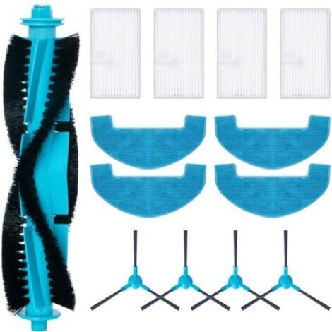 Kit d'accessoires pour Proscenic Q8 / Q8 Max, Pièces de rechange pour aspirateur 2 Brosse à Rouleau Principal, 4 filtres Hepa, 4