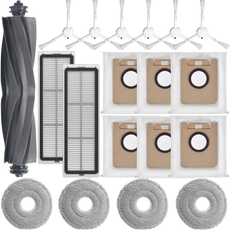 Bluedeer - Kit d'accessoires pour robot aspirateur Dreame L10s Ultra/L10 Ultra/L10 Prime, 1 brosse principale, 2 filtres, 4 tampons de nettoyage, 6