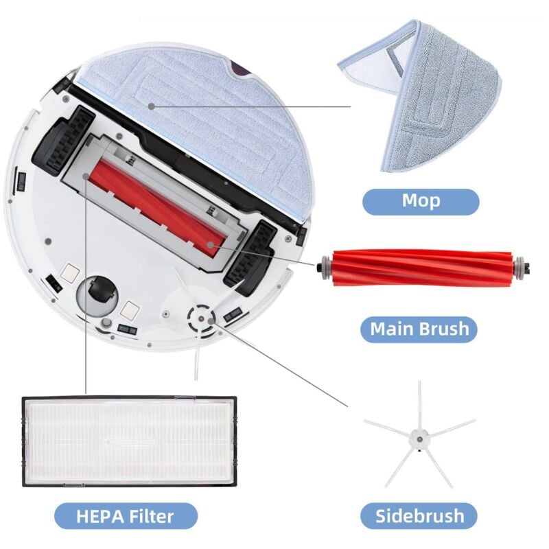 Kit d'accessoires pour robot balayeur S7 S70 T7 T7S T7 Plus T7S Plus