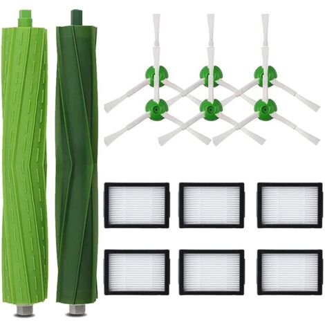 Kit d'accessoires pour Roomba E5 E6 i3 i3+ i7 j7 j7+ e5154 e5158 : ensemble complet de pièces de rechange, brosses latérales et filtres.