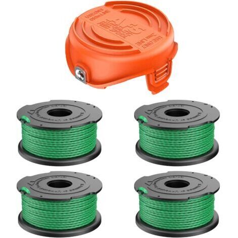 Kit d'accessoires pour tondeuse à gazon SF-080-BKP/90583594, couvercle, bobine, corde à gazon, tête de coupe (4 bobines + 1 couvercle)