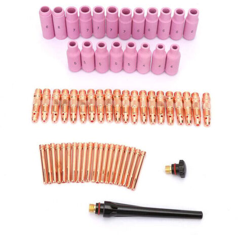 Kit d'accessoires pour torche de soudage TIG, 62 pièces, buses en céramique TIG, pinces pour WP-26/17/18
