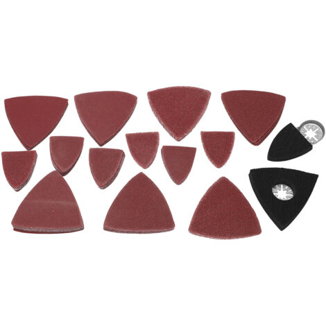 Kit d'accessoires triangulaires pour ponceuse oscillante, 6 pads abrasifs grains 60 à 240