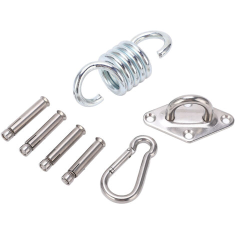 Kit d'Accroche pour Hamac Plafonnier avec Anneau en Diamant, Support de Suspension 250kg pour Yoga et Entraînement