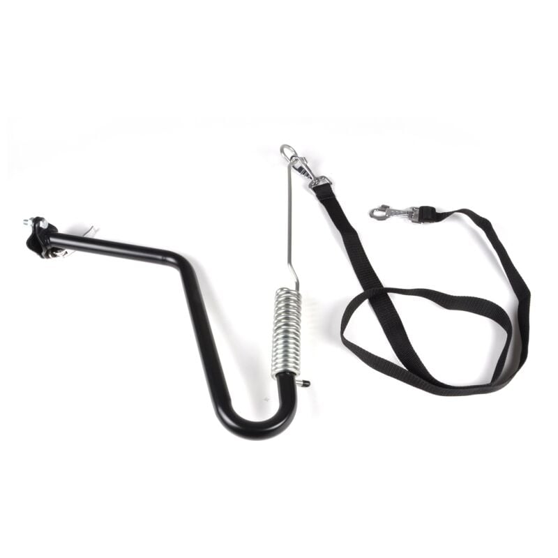 Kit d'accroche vélo avec laisse pour chien - Noir - 48 cm - Livraison gratuite