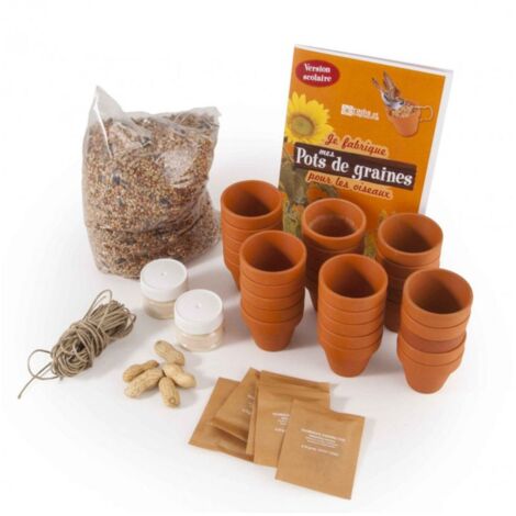 Kit d'activité : Je fabrique mes pots de graines pour les oiseaux