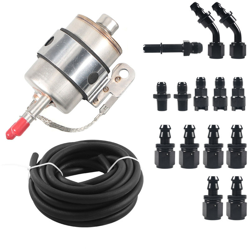 Kit d'adaptateur de ligne d'injection de carburant 6AN 25 pieds, conversion LS avec filtre/régulateur et 12 kits d'extrémité de tuyau pivotant à