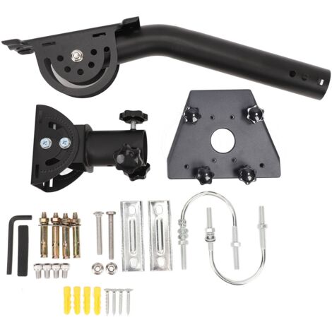 Kit d’adaptateur de montage sur poteau pour antenne Standard Gen 3 - Rotation 360° - Montage mur/toiture - Ensemble complet en acier allié