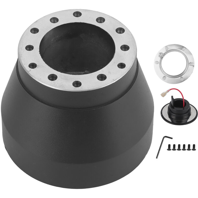 Kit d'adaptateur de moyeu de volant en alliage d'aluminium résistant à l'usure noir adapté à tous les véhicules E30