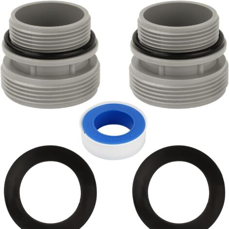 Kit d'Adaptateur de Pompe à Sable 4560 (40 mm) – Compatible Intex – Lot de 4 avec Ruban d'Étanchéité