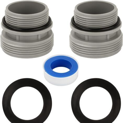Kit d'Adaptateur de Pompe à Sable 4560 (40 mm) – Compatible Intex – Lot de 4 avec Ruban d'Étanchéité