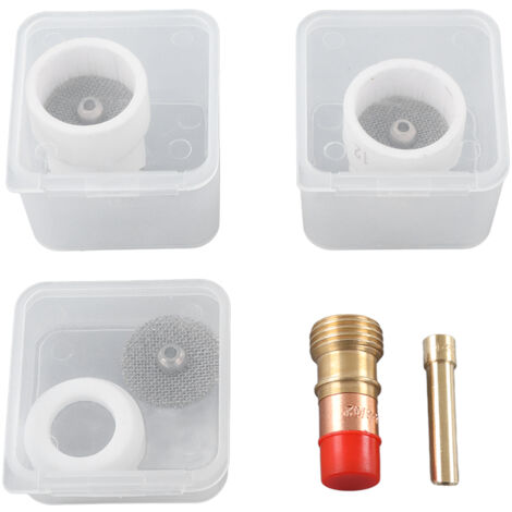 Kit d'adaptateur de torche en céramique, support de soudage en cuivre rouge pour WP17 18 26 6 pièces