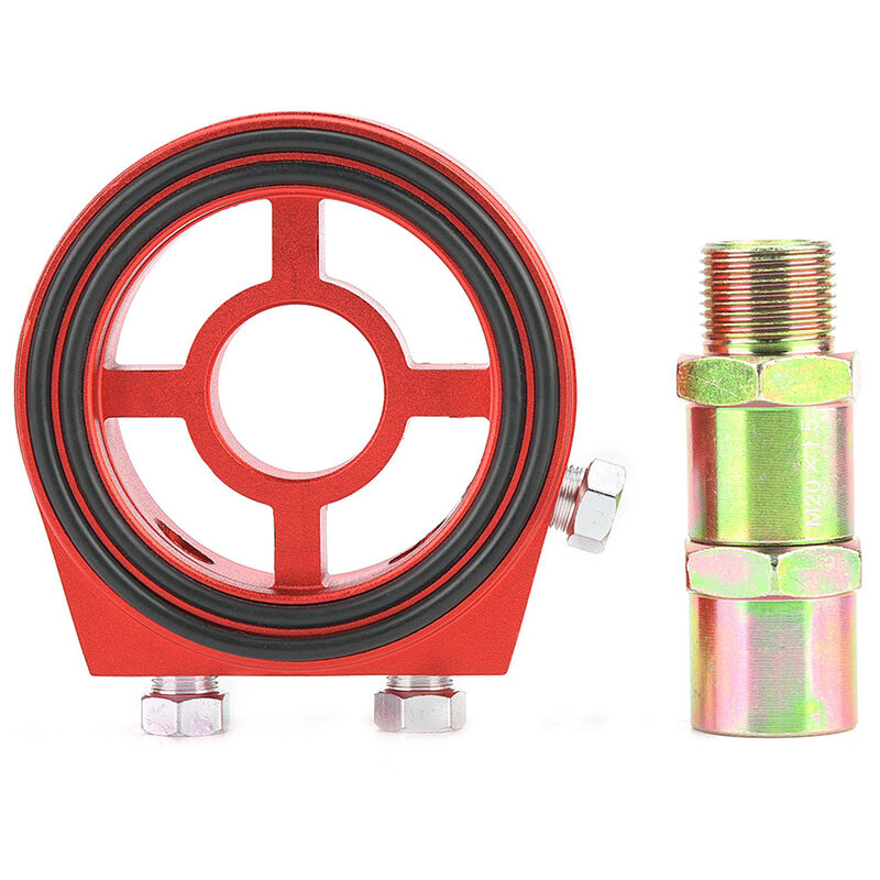 Jeffergarden - Kit d'adaptateur universel de jauge de température de pression d'huile de plaque en sandwich de refroidisseur de filtre à huile en