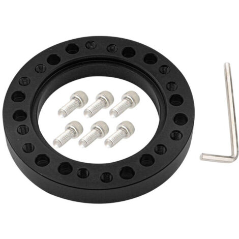 Kit D'adaptateur Universel D'entretoise de Moyeu de Volant de Voiture pour une Conduite Confortable - Alliage D'aluminium de Haute qualité - Taille 12,5 Mm - Couleur Noire