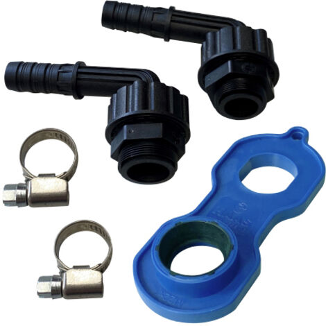 Kit d'adaptateurs de raccordement pour robinets, M22 x ¾" et M24 x ¾" et clé pour régulateur de jet perlée