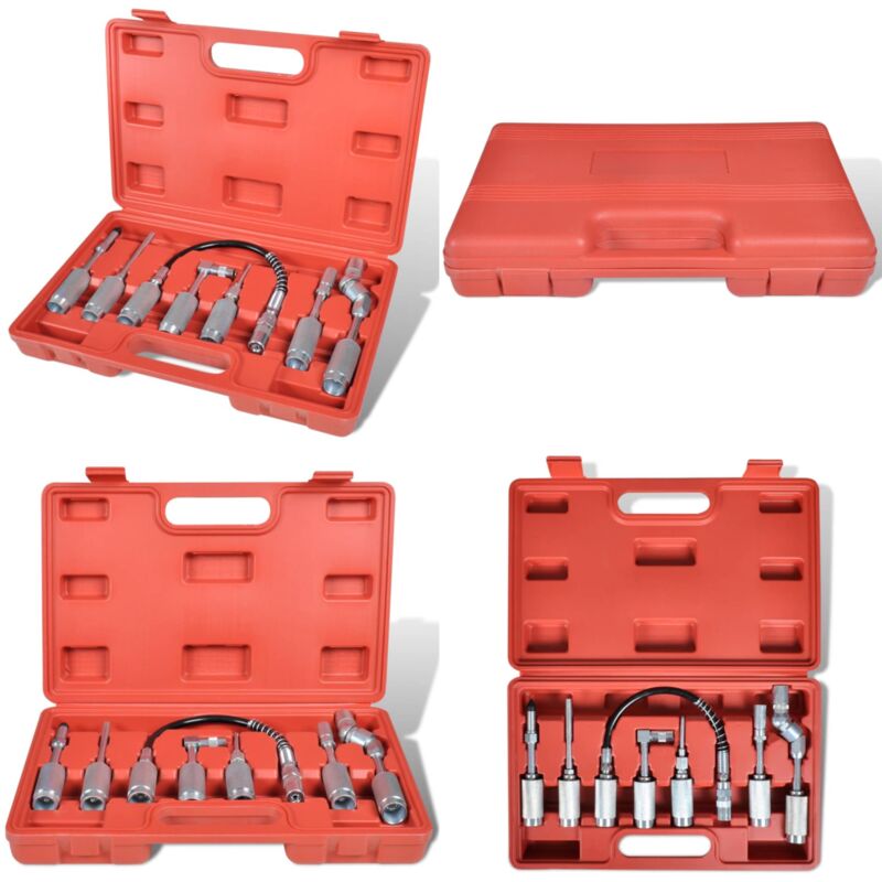 Vidaxl - Kit d'adapteur pour pistolet à graisse 7 pièces - Outil De Graissage - Kit Outil Graissage - Adaptateur Pompe Graisse - Accessoire Voiture