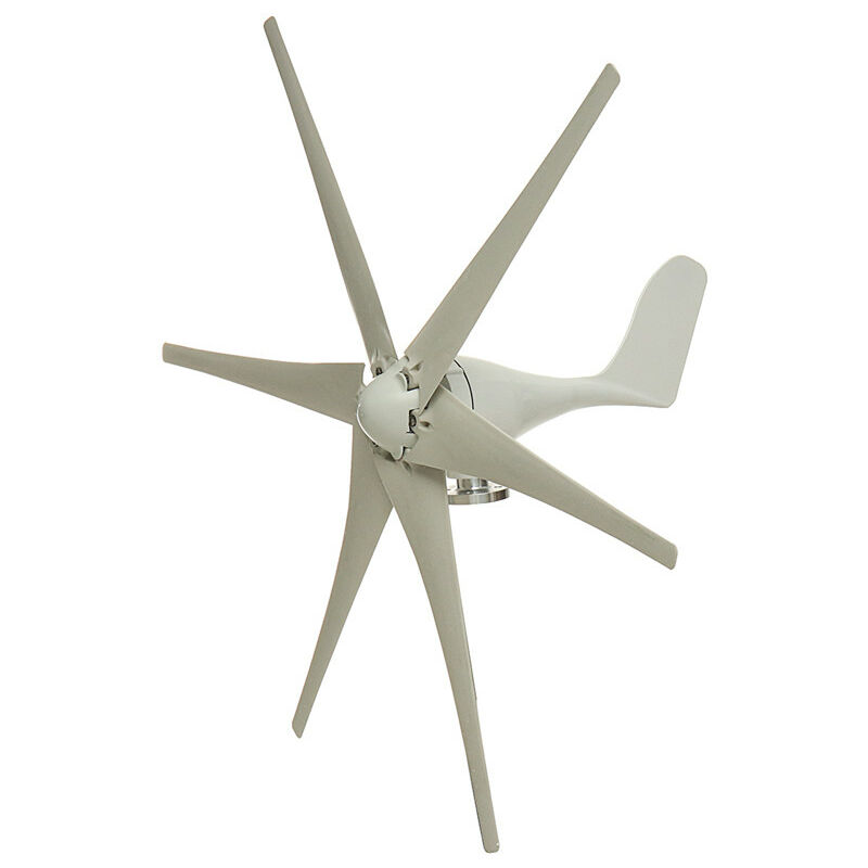 Augienb - olienne de jardin résidentielle horizontale 800W 6 pales en fibre de nylon (blanche 24V sans contrôleur) lbtn