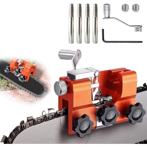 LAFOMUKEA Kit d'affûtage de tronçonneuse, ensemble d'outils d'affûtage de tronçonneuse portable pour un affûtage rapide, adapté à tous les types de tronçonneuses et de scies électriques