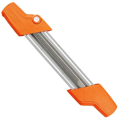 Affûteur de tronçonneuse portable à manivelle, kit de gabarit d'affûtage de  chaîne de tronçonneuse avec 3 couteaux en carbure pour toutes sortes de  tronçonneuses