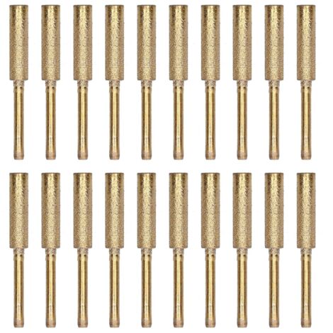 Kit d'affûtage pour tronçonneuse - 20 pièces meules rotatives lime, doré, 5.5mm