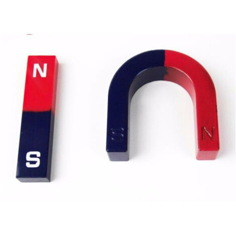 Kit D'aimants En Forme De U Et Linéaires N S 42mm + 50mm Rouge Bleu
