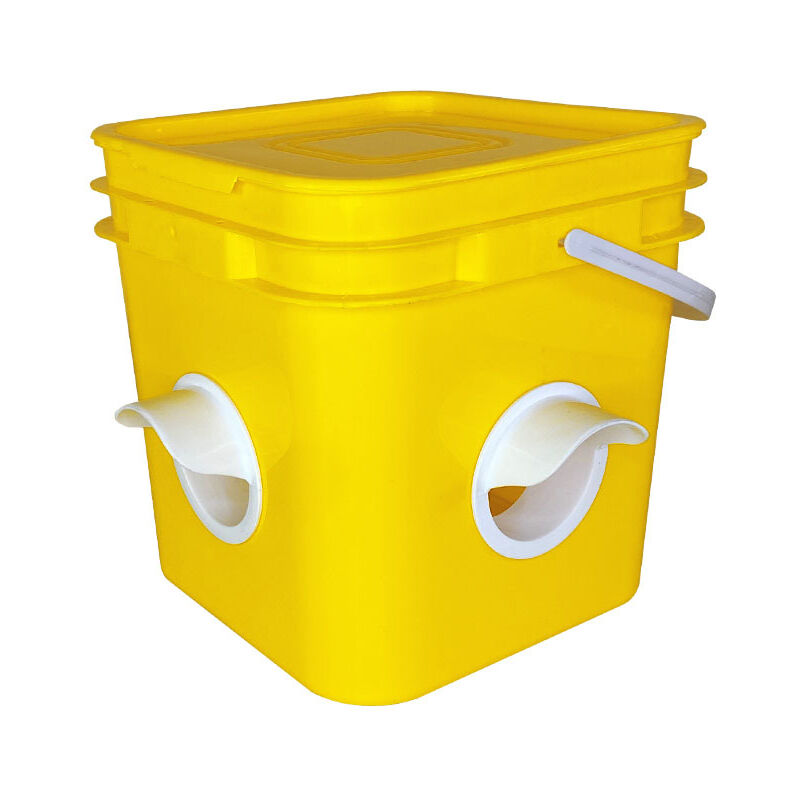 Kit d'alimentation à 4 ports pour poulailler Mangeoire Abreuvoir avec lot de 4 mangeoires étanches à la pluie pour volaille - Outils spéciaux pour