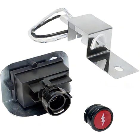 Kit d'allumage électronique pour barbecue à gaz Weber Q1200 Q2200 64868 compatible avec Weber 80452 80462 - Bouton poussoir d'allumage piézo - Allume-feu - Allume-feu - Pièces de rechange