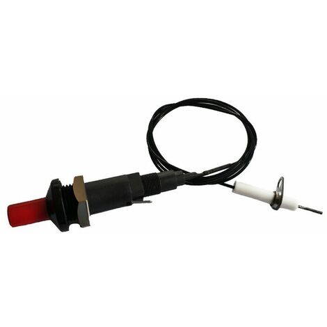 Kit d’allumage Piézo-électrique, Allumeur Piézo à Bouton-Poussoir pour Gril, Barbecue, Cuisinière à gaz, avec Cable de 100cm