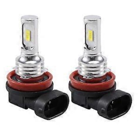 Kit d'ampoules LED H8 H9 H11 ultra-lumineuses pour phares, feux de route/croisement, 8000 lm, 8000 K, bleu glacier, 80 W